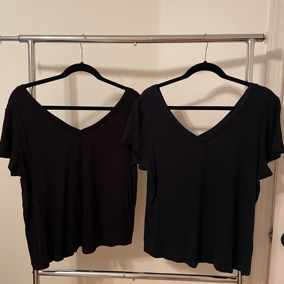 CAbi Tops - CAbi Black/navy Short Sleeve Relaxed Tees (BUNDLE)